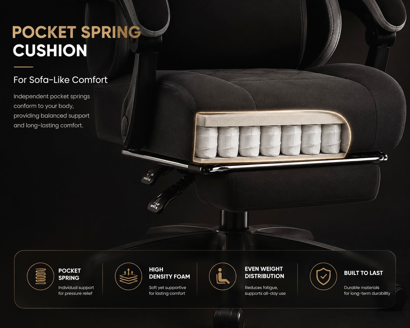 Ergonomic Gaming Chair – High-Back Reclining Office Chair