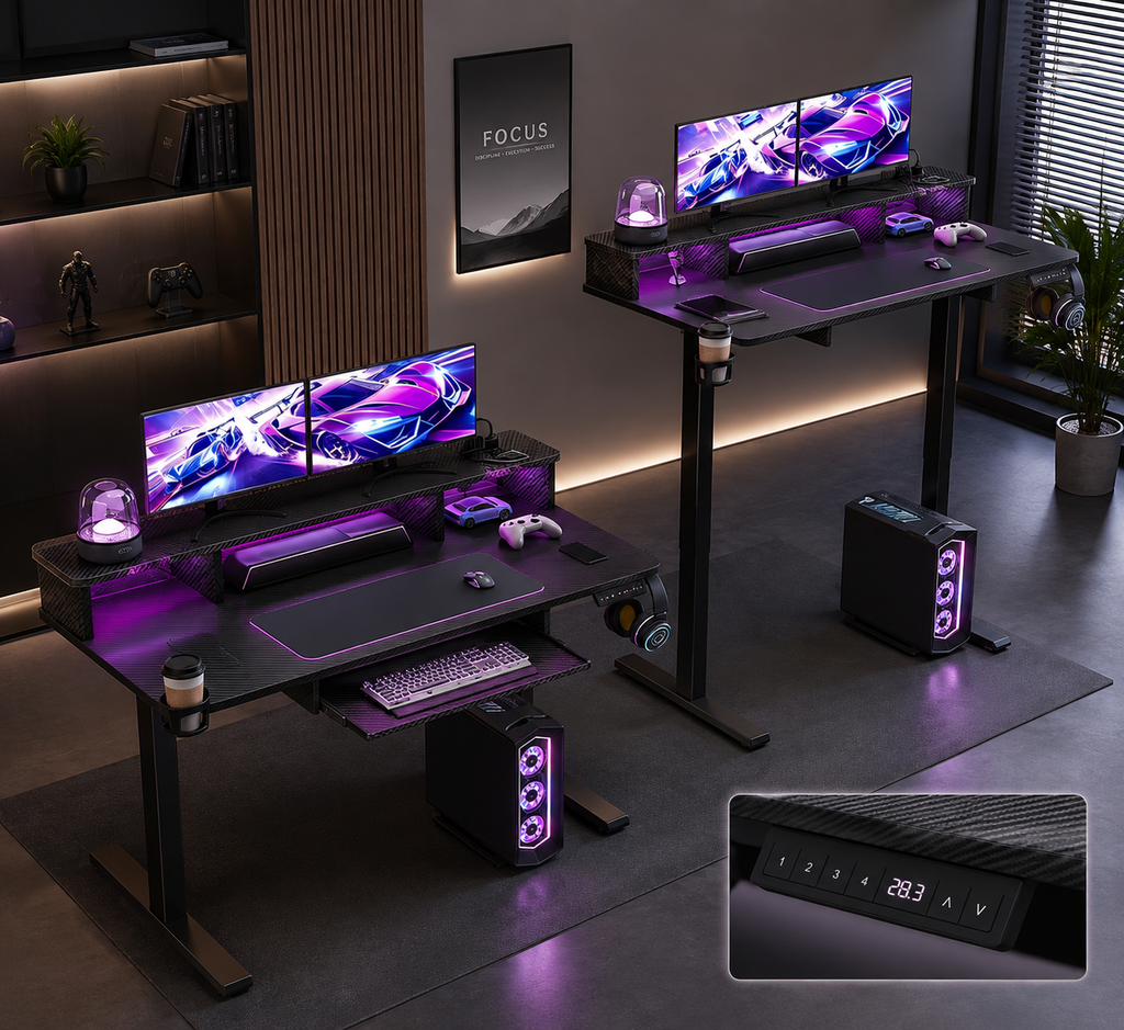 Electric Height-Adjustable Standing Desk – Smart Sit/Stand Workstation