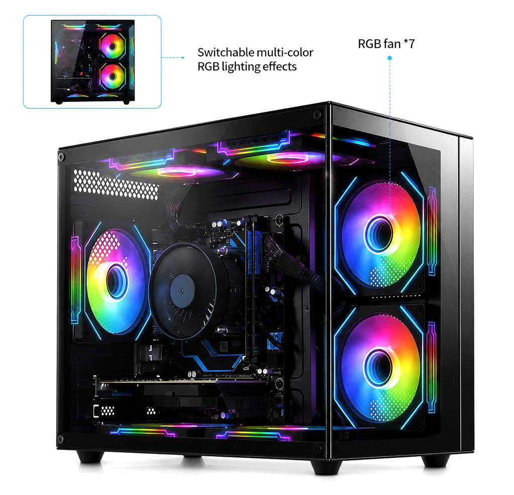 RGB Gaming PC – Ryzen 5 • 16GB RAM • 512GB SSD • RX 560