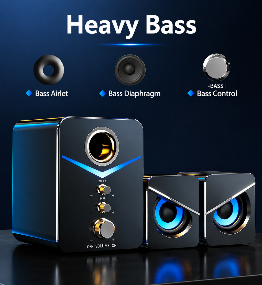 RGB Gaming Speaker System with Subwoofer