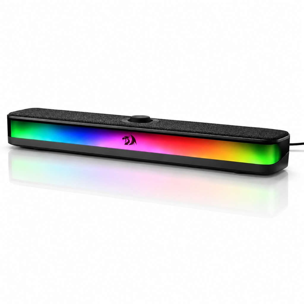 Redragon GS515 RGB 2.0 Channel Stereo Soundbar - Bluetooth 5.3 Speaker, USB Type-C
